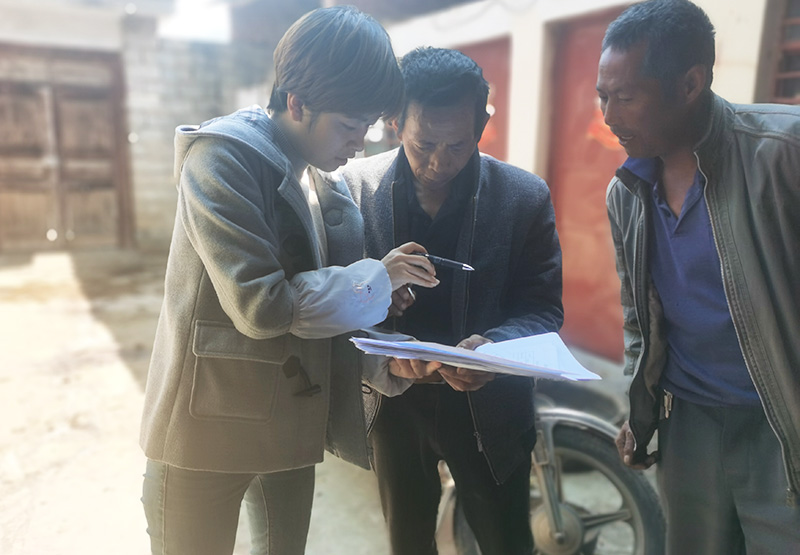 入户了解情况。