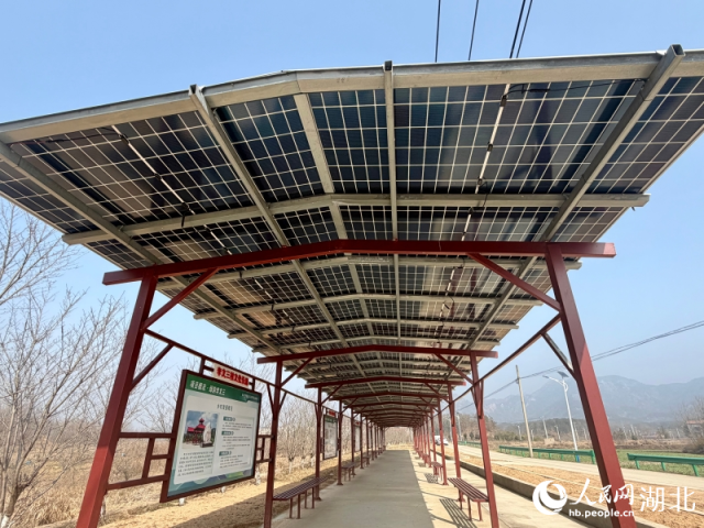 李文三村光伏长廊。人民网记者 张沛摄